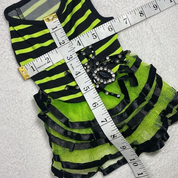 Halloween Spider Fancy Striped Tulle Dog Dress - Picture 6 of 7